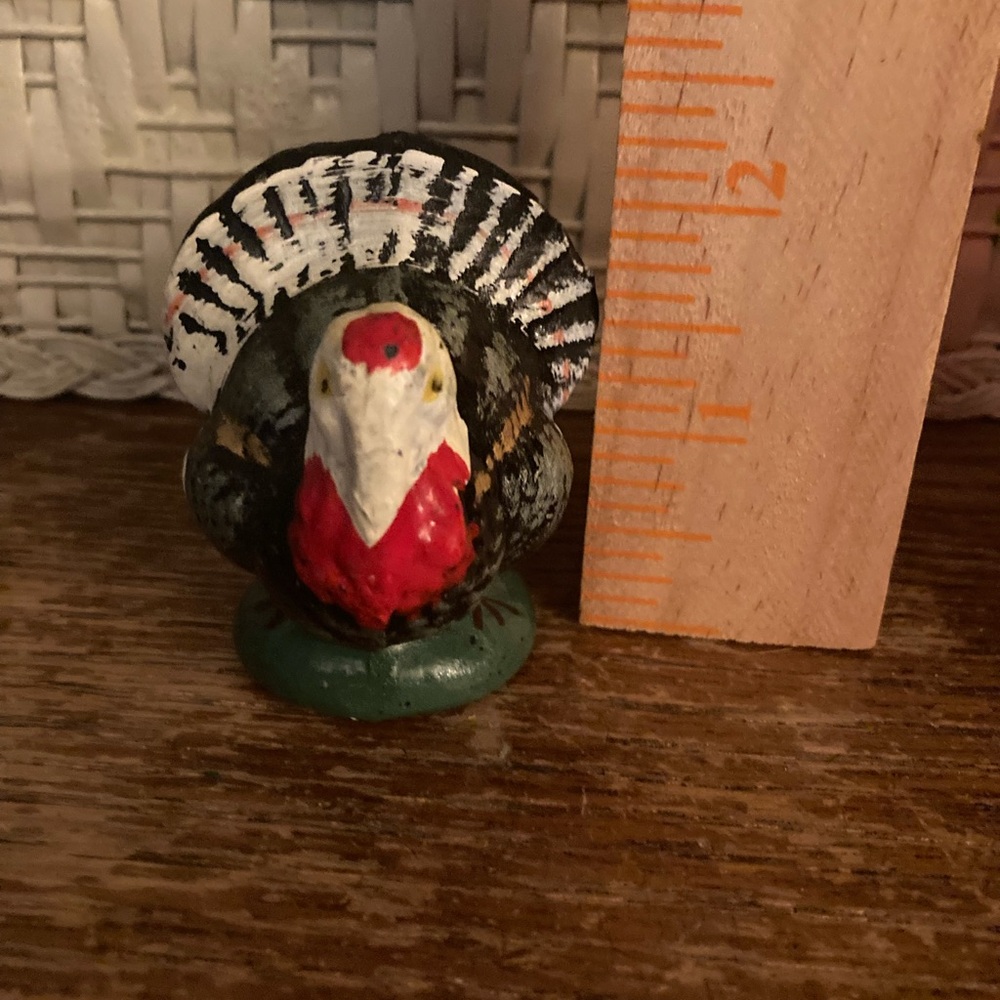 Vintage Turkey Paper Mache Japan 2 inch tall